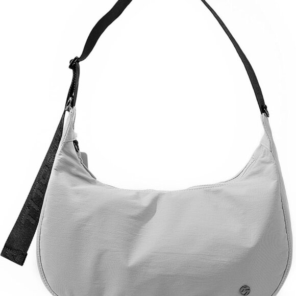 Medium Nylon Crescent Crossbody Bag for Women with Extended Adjustable Shoulder - Picture 1 of 7
